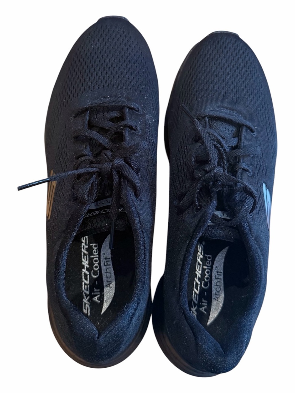 Skechers Women's Black Mesh Lace-Up Arch Fit Sneakers - Picture 5 of 8